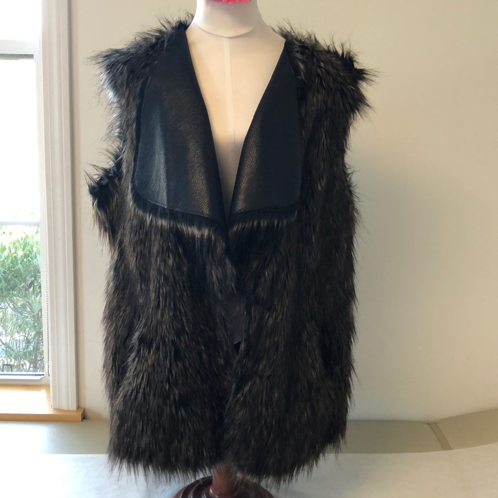 Adrienne Landau reversible faux fur vest